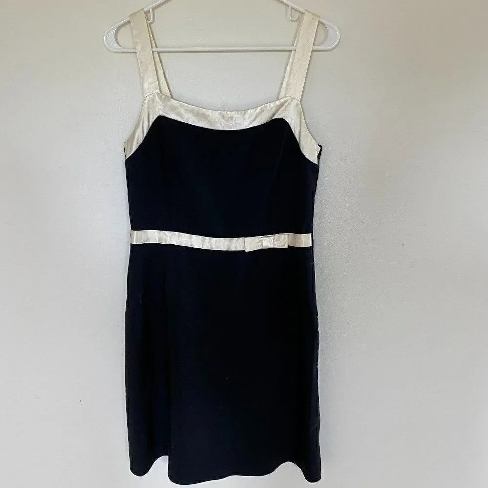 Ruby Rox Black White Trim Shift Mini Dress Size 9 Formal Y2K
